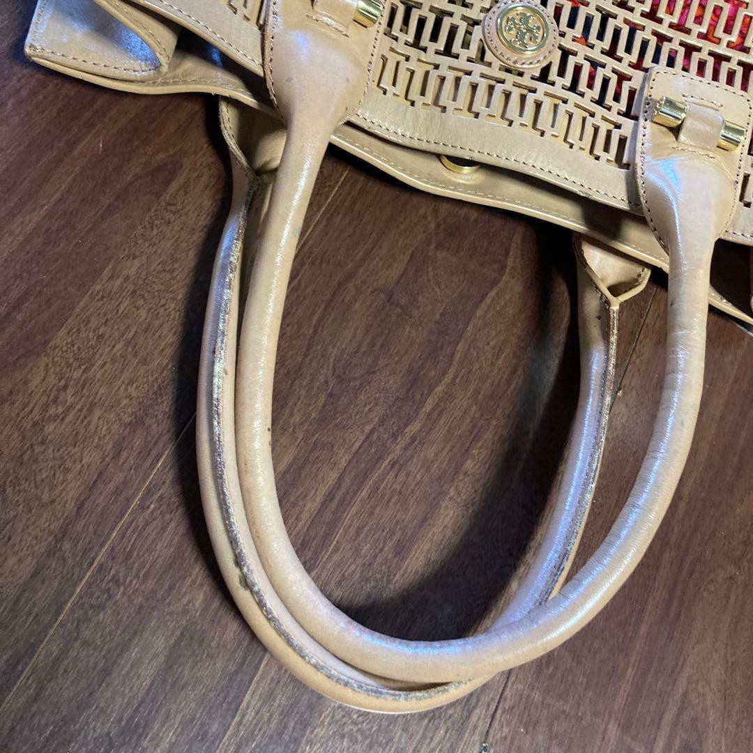 Tory Burch Mesh Tote Bag Leather Magnetic Closure Women's From Japan thumbnail 14