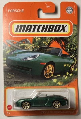 Matchbox Porsche 911 Carrera Cabriolet 27/100 1:64 Diecast Car Green Unopened