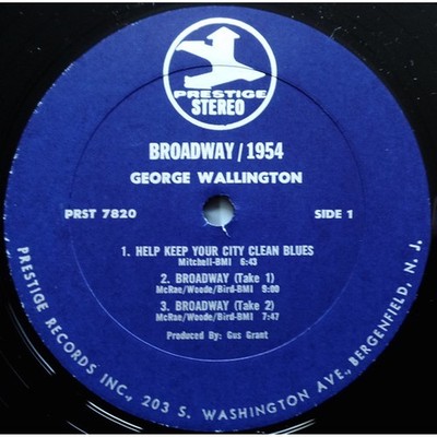 George Wallington Quintet - Live! At Cafe Bohem (Vinyl LP - 1970 - US - Reissue)
