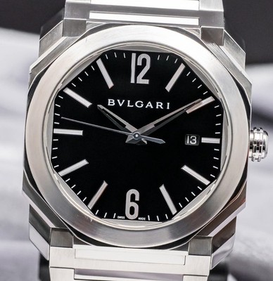 Bulgari Octo Solotempo 41 Black Dial $8.4K MSRP Automatic BGO41BSSD BGO41S