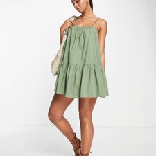 NWOT Asos Design Green Mini Dress 10 E38