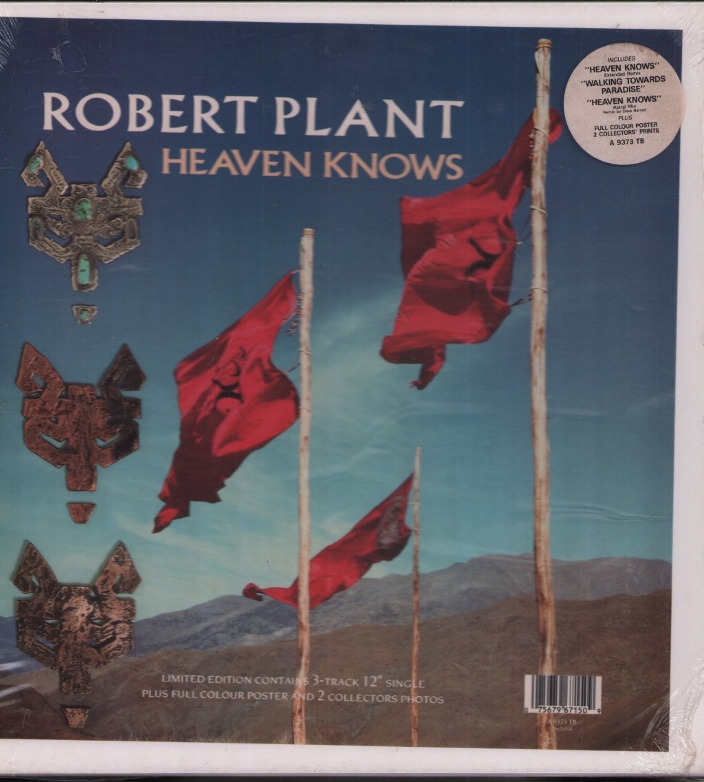 Robert Plant Heaven Knows 12"" vinyl UK Atlantic 1988 limited edition extended