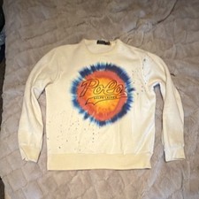 Polo Ralph Lauren Men's Tie-Dye Graphic Print Logo Sweatshirt Medium