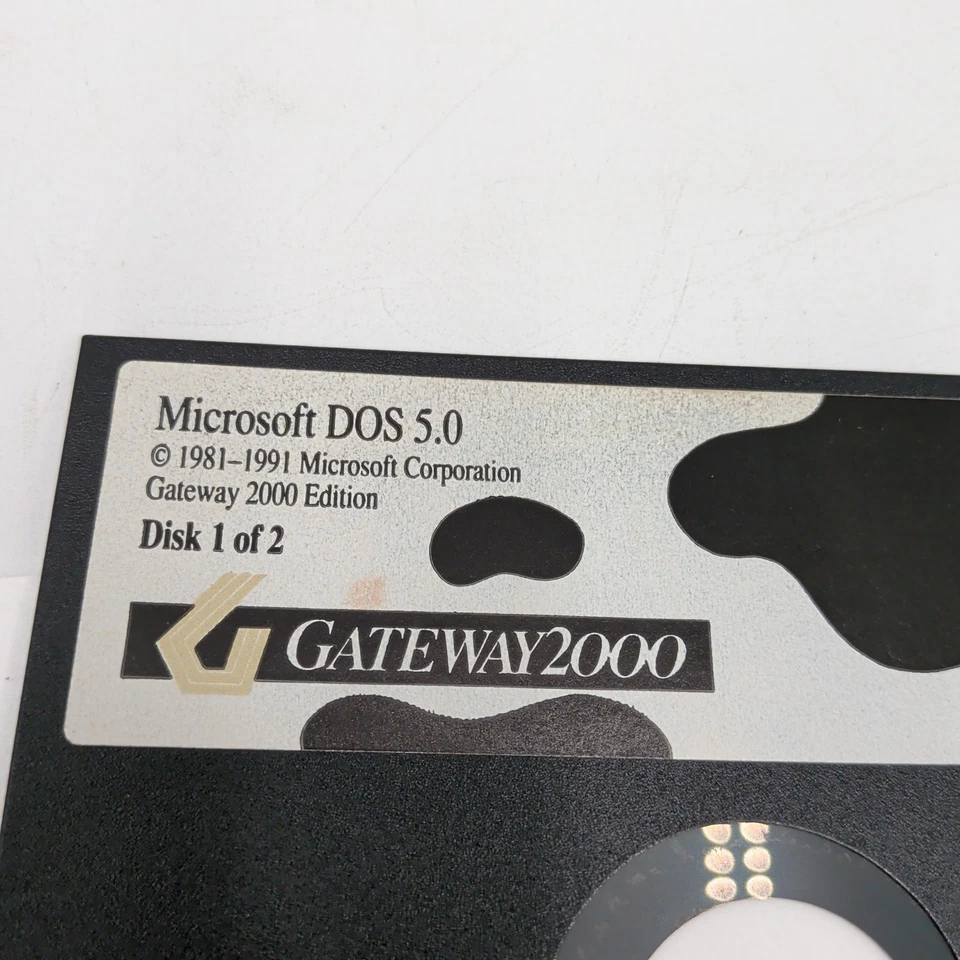 VINTAGE-MS-DOS 5.0 on (5) 5.25" PC Floppy Disks Gateway 2000 Edition - Image 3 of 4
