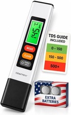 Digital Water Tester for Drinking - TDS Meter /- 3 Readout White