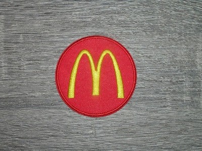 McDonald's Golden Arches Round Embroidered Iron On Patch 2.5'' x 2.5''