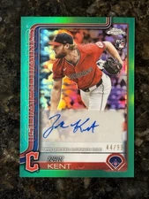 2025 Topps Chrome Update Rookie Debut Zak Kent Green Refractor 44/99 Autograph