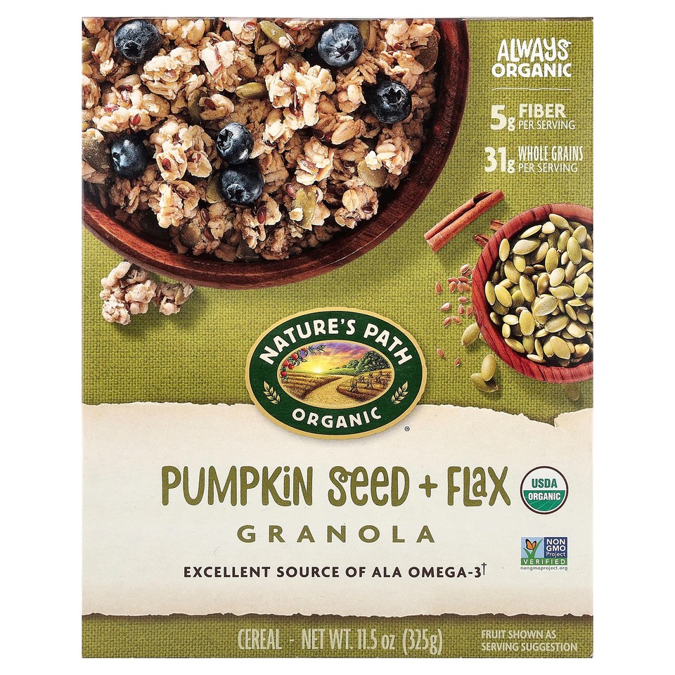Organic Pumpkin Seed + Flax Granola Cereal, 11.5 oz (325 g)