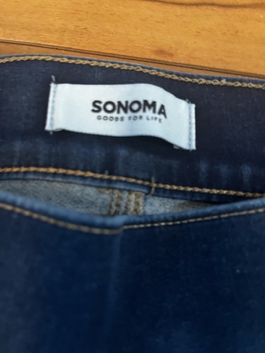 Sonoma Damen Pull-On 2 Paar leicht gebraucht blau Capri Größe 6 kostenloser Versand - Bild 4 von 13
