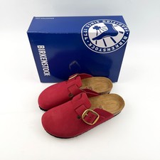 Birkenstock Boston Big Buckle Berry Crush Nubuck Leather Clogs Women's EU37-41