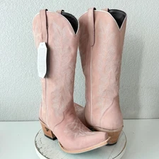 Lane Gallatin Womens Cowboy Boots 10 Pink Cowgirl Western Mid Calf Pointed Toe