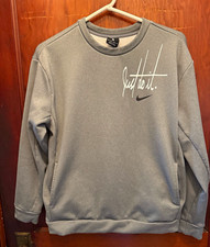 Nike womens XS Gray Fleece Crew Neck Pullover Sweatshirt with pockets