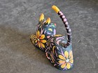 Mexico Oaxacan Folk Art Wood Carved Hand Painted Cat  Signed — photo 6