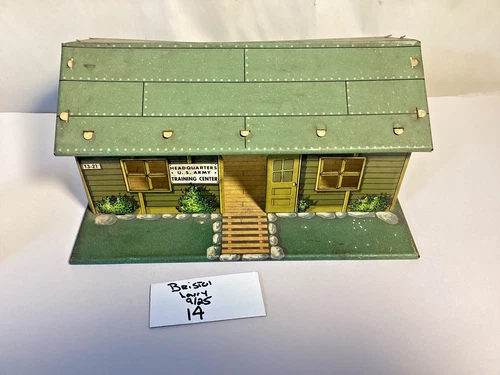 Vintage Marx tin litho training center playset HQ headquarters base station