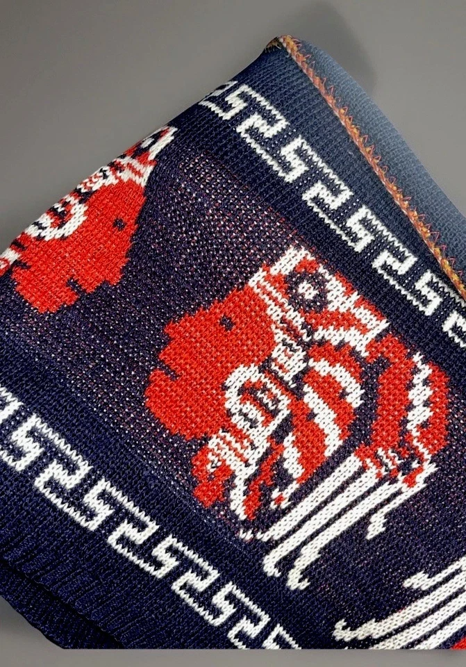 Poncho Vintage Aztecas Rojo/Blanco/Azul Excelente Estado Foto 4 de 4