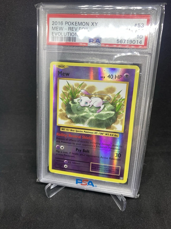 2016 POKEMON XY MEW-REV-FOIL EVOLUTIONS #53 PSA 10 GEM MINT - Image 4 of 4