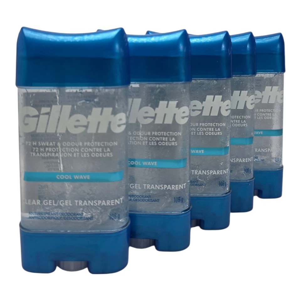Gillette Cool Wave Men's Antiperspirant and Deodorant Clear Gel-5 Pack - Image 3 of 4