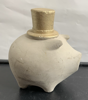 GlüCksschwein Mit Zylinder, Beton Ca. 9 X 12 X 12Cm Deko-Figur