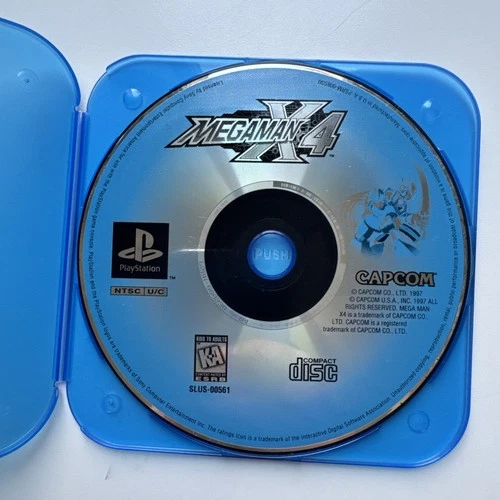 Mega Man X 4 (PlayStation 1, PS1) Disc Only Resurfaced TESTED
