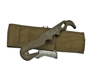 Ontario Knife Company Model 4-499 TAN P/N 1450 Strap Cutter Rescue Hook Used