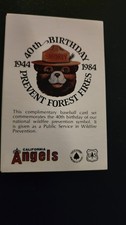 1984 California Angels Smokey Bear 40th Birthday Set Reggie Jackson Rod Carew