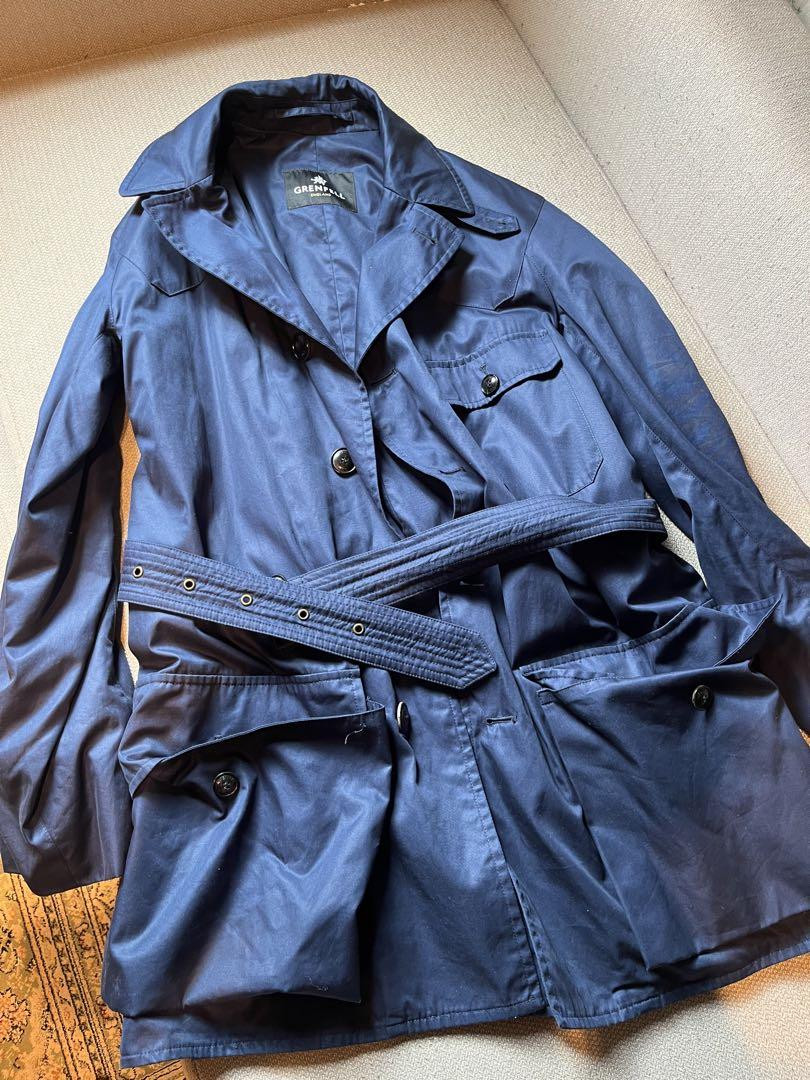 Used Grenfell Shooter Jacket Trench Coat Size 38 Navy | eBay Used Grenfell Shooter Jacket Trench Coat Size 38 Navy | eBay
