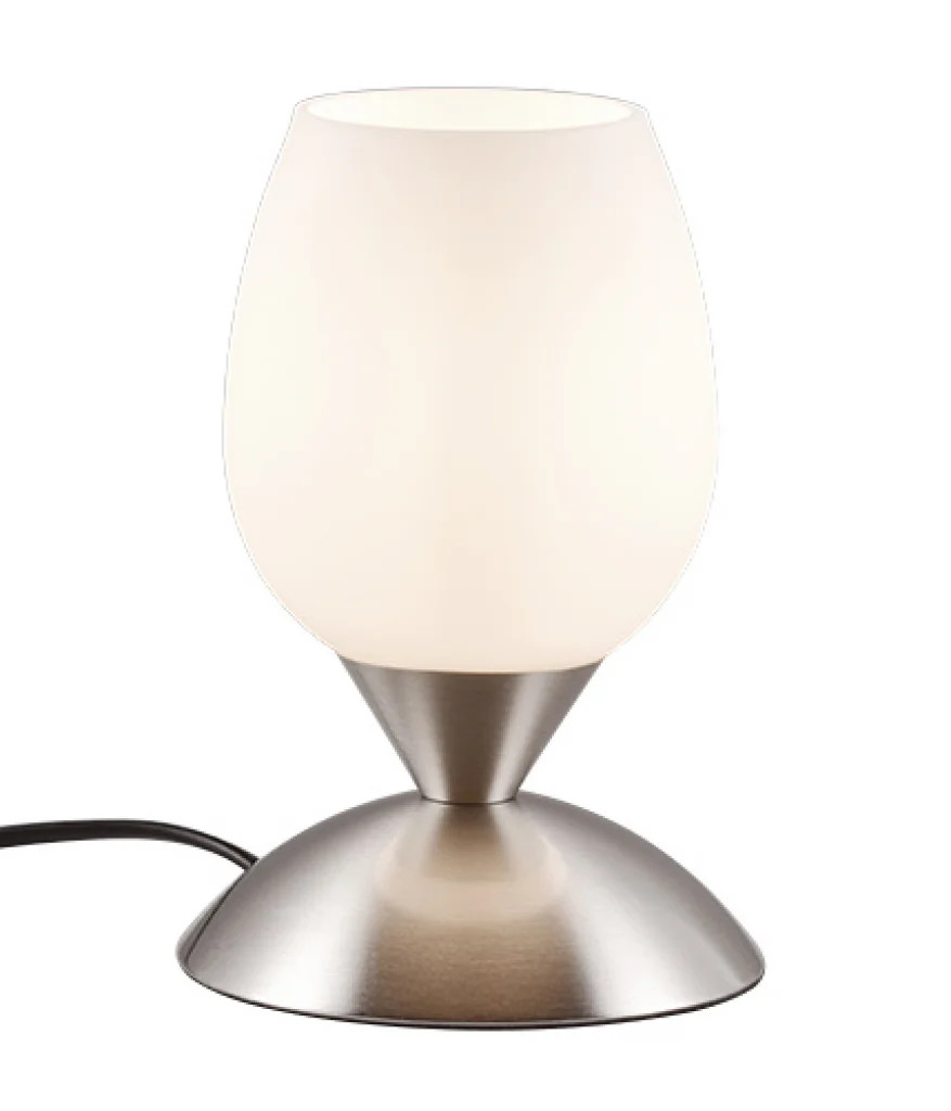 Touch Table Light Silver Cup II Matt Nickel Opal White Shade Trio R59441007