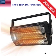 Ceiling Mounted Dual Quartz Radiant Heater 750/1500W with Safety Grille