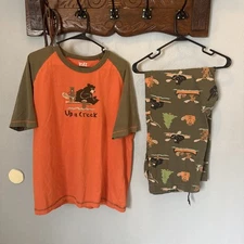Lazy One Mens Unisex PJ 2-piece Set “Up A Creek” 100% Cotton