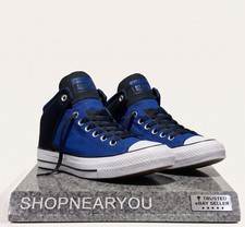 Converse Chuck Taylor High Street Mid-Top Sneakers Black Blue White Men's 7-13