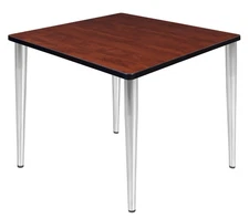 Regency Kahlo 30 in. Square Breakroom Table Top Black Tapered Legs