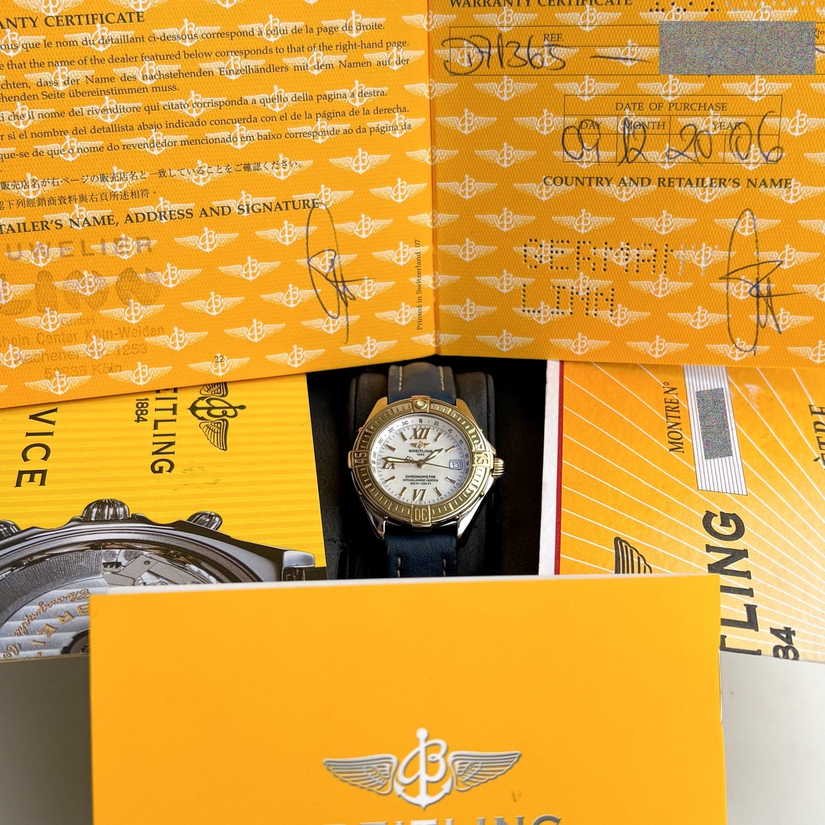 Breitling B-Class Full Set 31mm D71365 Quartz Steel/Gold Mop Dial