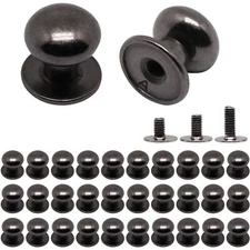 YuGtcen 32pcs Mini Drawer Pulls 0.37inch Small Knobs for Jewelry Box Metal