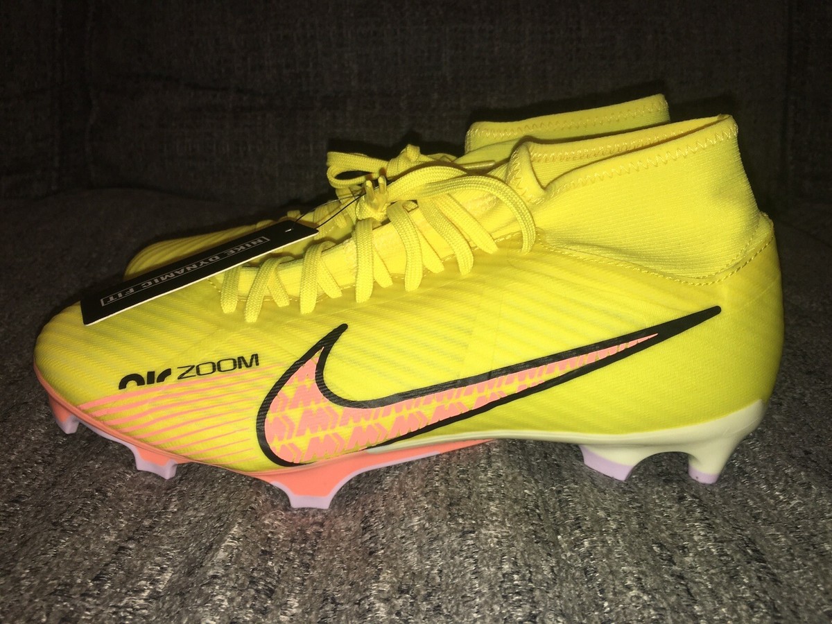 Nike Zoom Superfly 9 Academy FG MG Yellow Strike Glow Mens Size