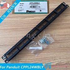New Panduit Mini Com CPPL24WBLY Modular Patch Panel w/ Faceplates Fits Cat 6, 5E