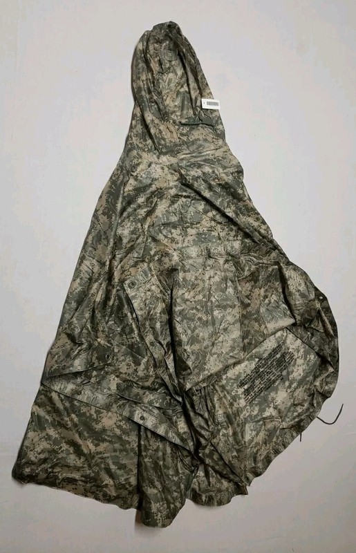 USGI US Military Army ACU Digital Camo UCP Rain Wet Weather Poncho