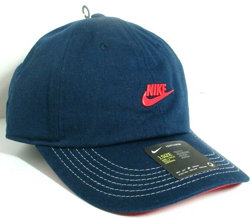 NIKE YOUTH HERITAGE 86 ADJUSTABLE CAP 913963-410 NAVY - ONE SZ - 100% AUTHENTIC - Picture 3 of 6