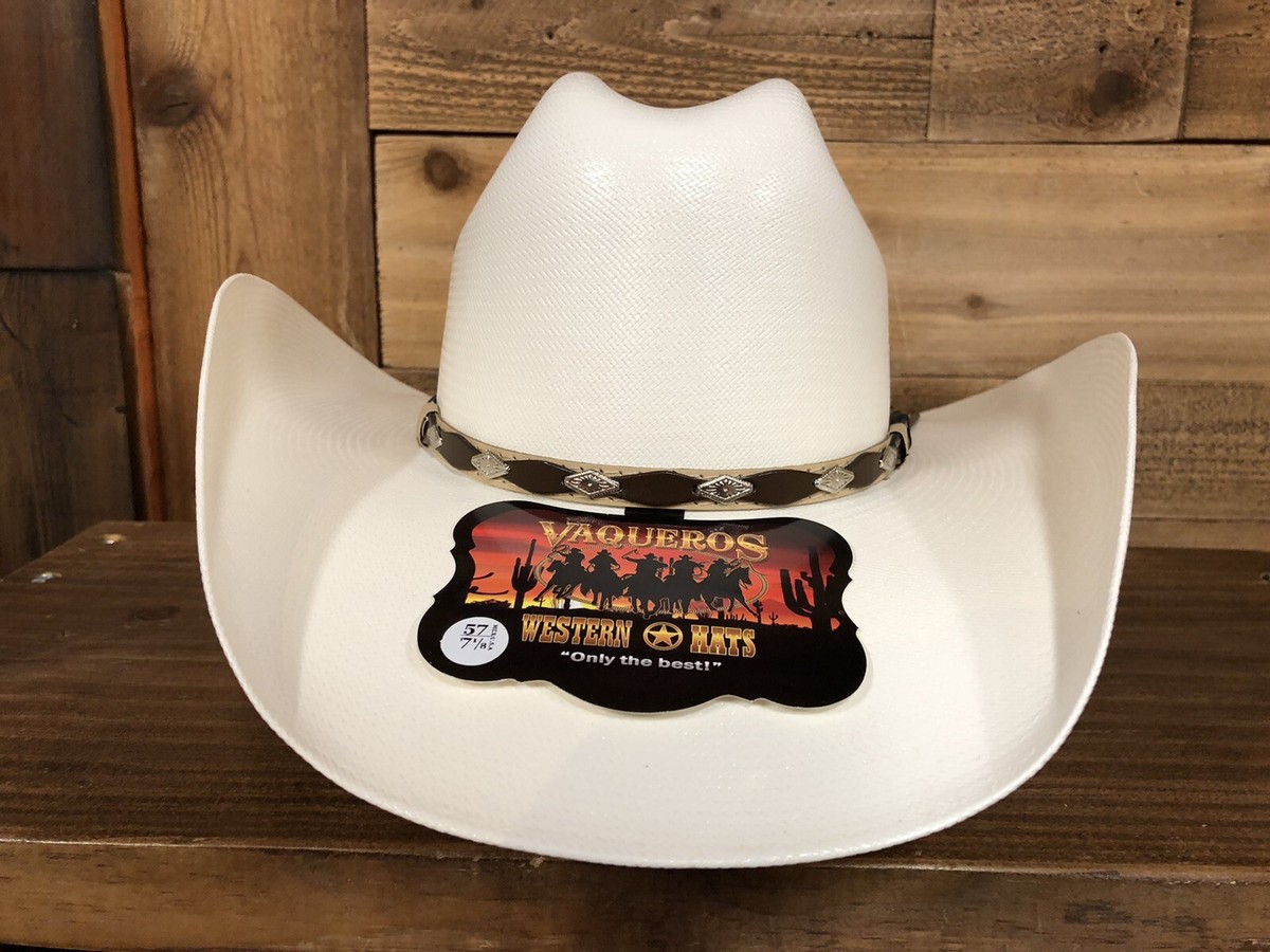 Men's Cinco Ranch Fine Cowboy Straw Hat 4-1/4Crown 4 Brim 1000X | eBay