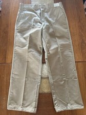 NWT Vintage ORVIS Canvas Hunting Coated Pants 36 Khaki Made in USA Fishing Hike