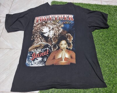 rare Vintage 90's Janet Jackson The Velvet Rope T Shirt Bootleg