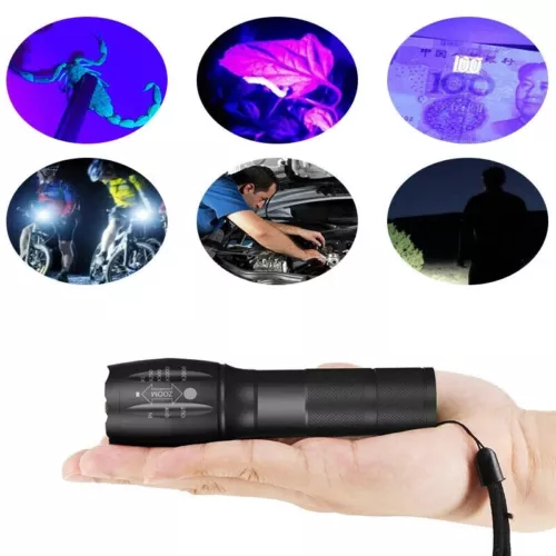 Super Bright LED UV Flashlight Torch Ultra Violet 395nm Blacklight Light Lamp US - Picture 16 of 18