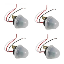 2/4x DC/ AC 12V Auto On Off Light Photocell Switch Control Dark to Dawn Sensor