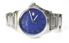 Marc Jacobs Jimmy Watch Blue Dial MBM5043 Date 44mm Stainless Steel Wristwatch