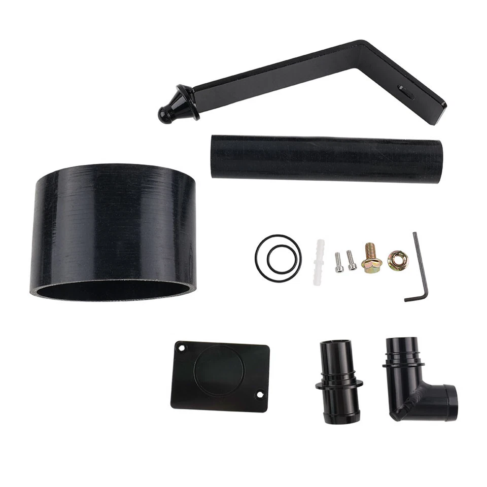Kit de admisión de aire frío de aluminio negro apto para Ford F250 F350 6,0 L diésel 2003-2007 Foto 2 de 4