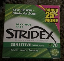 Stridex Medicated Pads Sensitive with Aloe Alcohol Free 70 count
