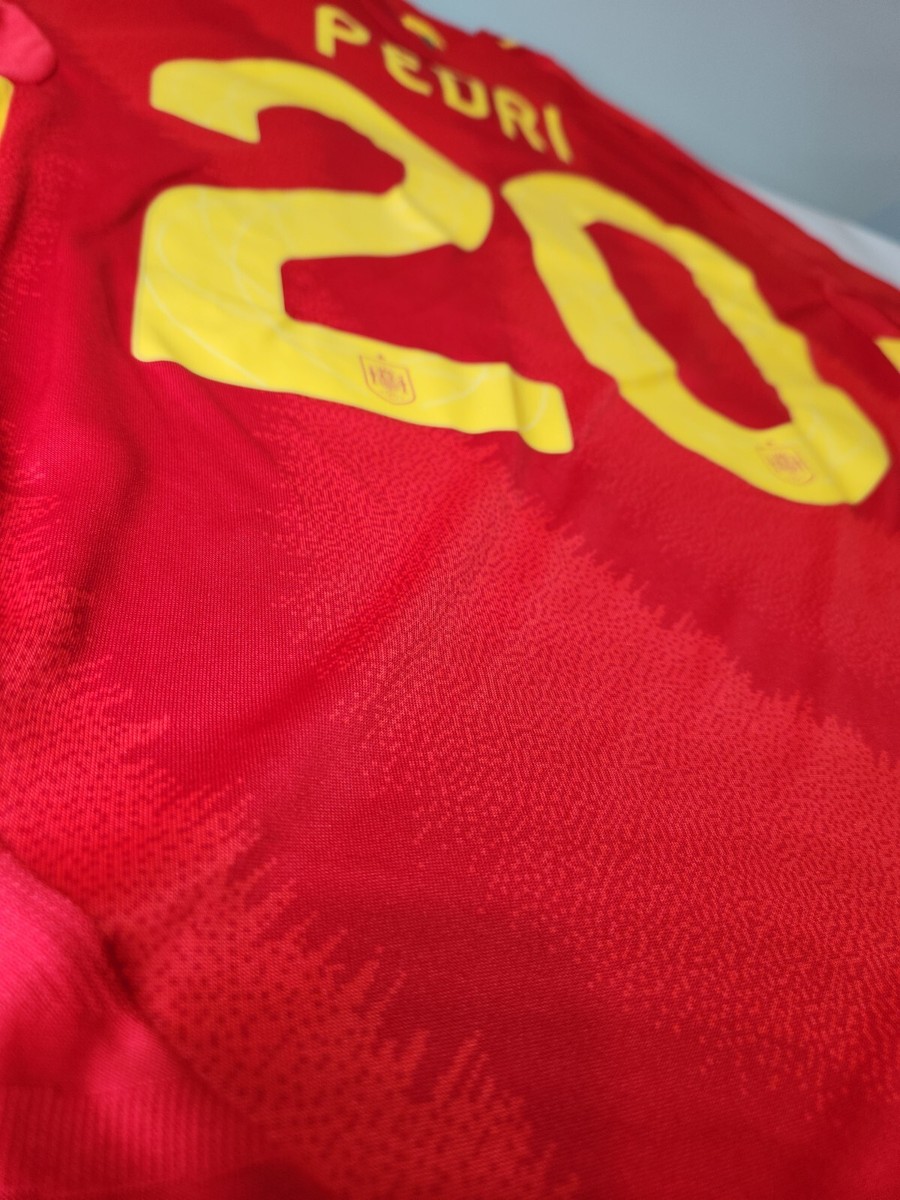 Spain Home Adidas Heat.Rdy Jersey Shirt 2024 Red Pedri #20 M