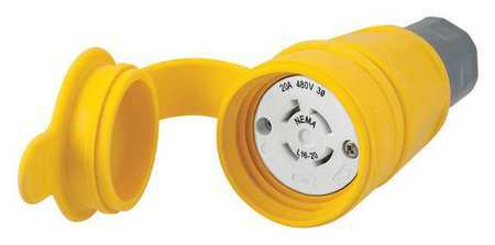 Hubbell Wiring Device-Kellems Hbl27w76 20A Watertight Locking Connector 3P 4W - Picture 1 of 1