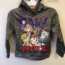 Paw Patrol Fleece Pullover Hoodie Long Sleeve Size 6 - Gray New