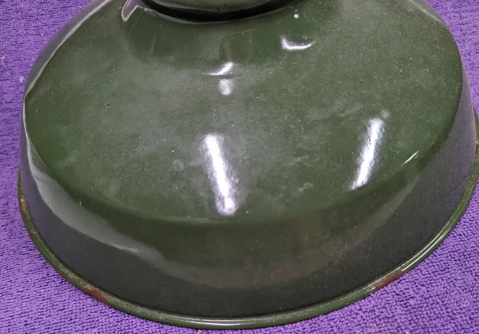 Antique American Benjamin Industrial Green Enameled Factory 12" Pendant Light - Image 3 of 4