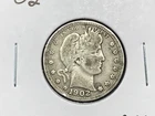 1902-P Barber Quarter 25C – 90% Silver – Circulated Philadelphia Mint- B98